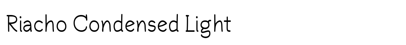 Riacho Condensed Light
